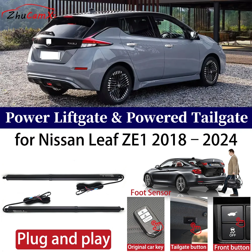 

ZhuCamX for Nissan Leaf ZE1 2018–2024 Car OEM Power Liftgate Automatic One-Click Powered Tailgate Strut opener Plug and play
