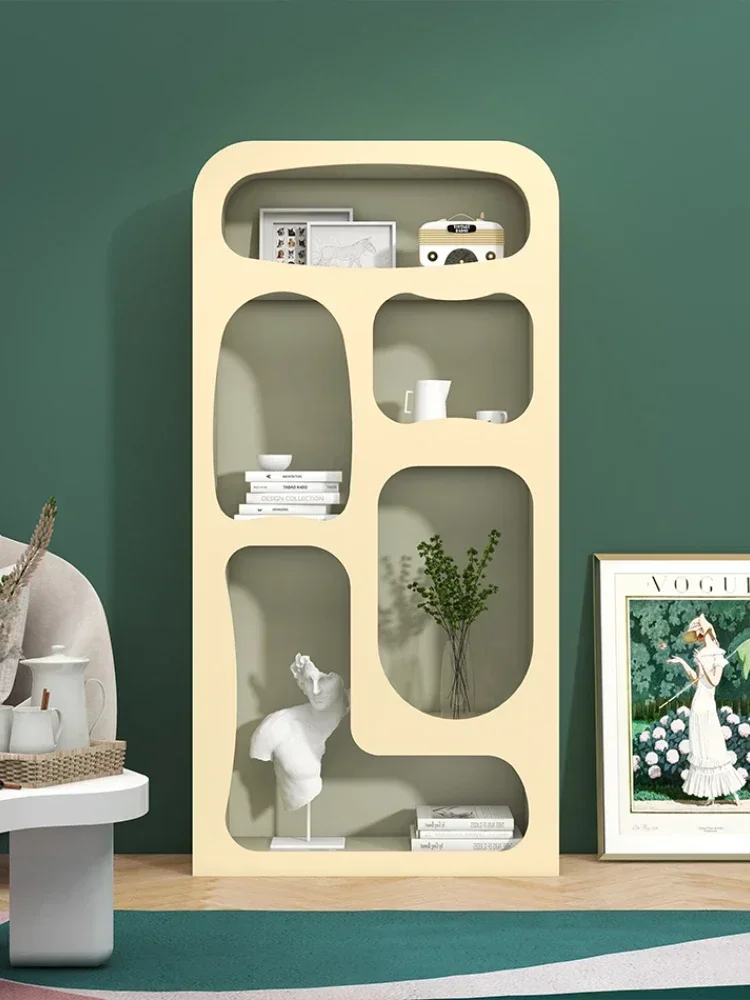 

A Simple Solid Color Bookcase Living Room Study Open Display Cabinet Bedroom Floor High Cabinet