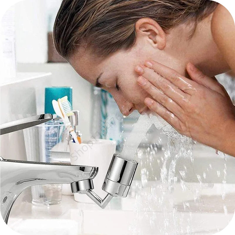 720°Rotary Kitchen Faucet Spray Head Filter Washbasin Splash Proof 22/24mm Adapter 2 Mode Adjustable Kitchen Sink Faucet Aerator