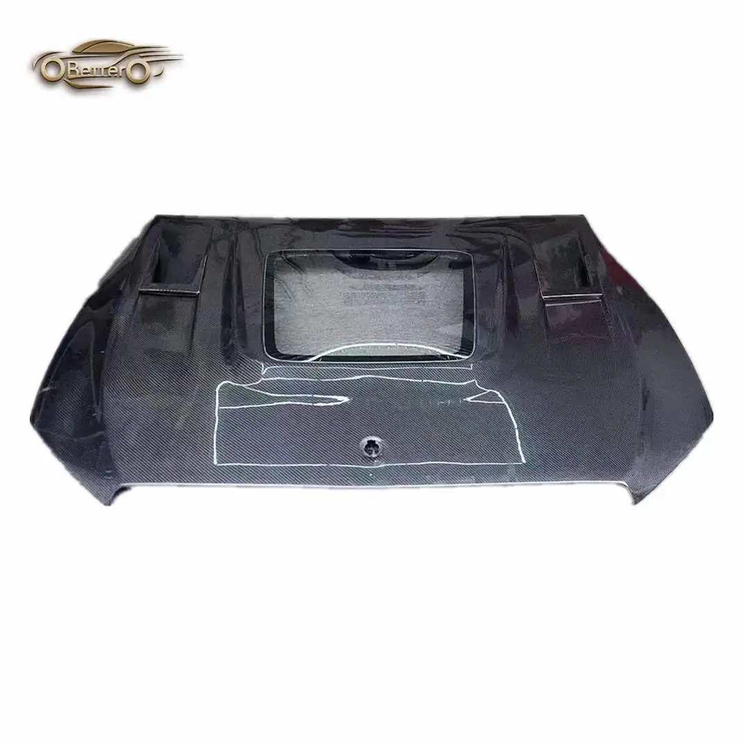 BETTER High Quality Carbon fiber transparent glass hood for Mercedes Benz W213 W238 C238 coupe To IMP style engine cover