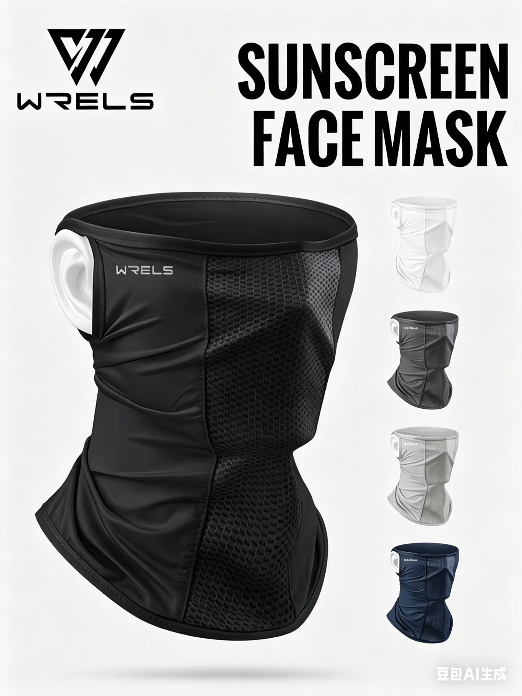 AliExpress NONE WRELS Cooling Face Mask Outdoor Breathable Sunscreen Sports Mask Neck Scarf Cycling Neck Gaiter UV Protection Sports Face Mask