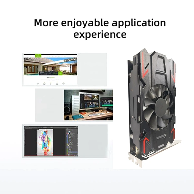 HD6700 For AMD Graphics Card 1G GDDR5 128Bit 700Mhz/1000Mhz HD+VGA+DVI Interface PCI-E 2.0 X16 Desktop Gaming Video Card