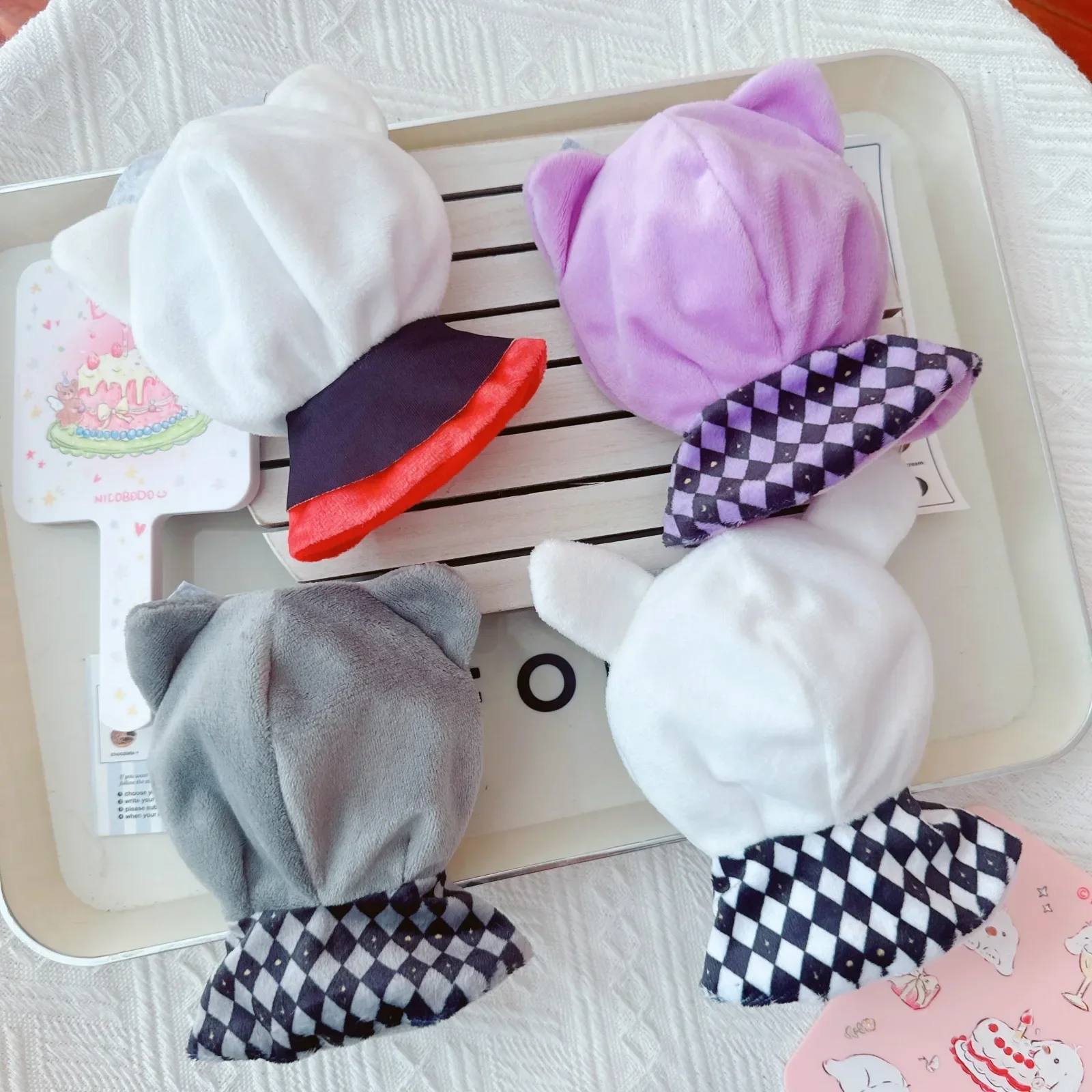 Voor 17 cm Labubu Stijlvolle Outfit Klassieke Raster stijl Jurk Angel Devil's Mantel Set Labubu Accessoires Labubu Ropa