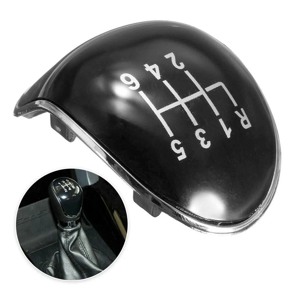 Perilla de palanca de cambios de 6 velocidades, tapa de cubierta, insignia emblema para Ford Focus Fiesta Kuga c-max, accesorios de estilo de coche de repuesto, 1 ud.