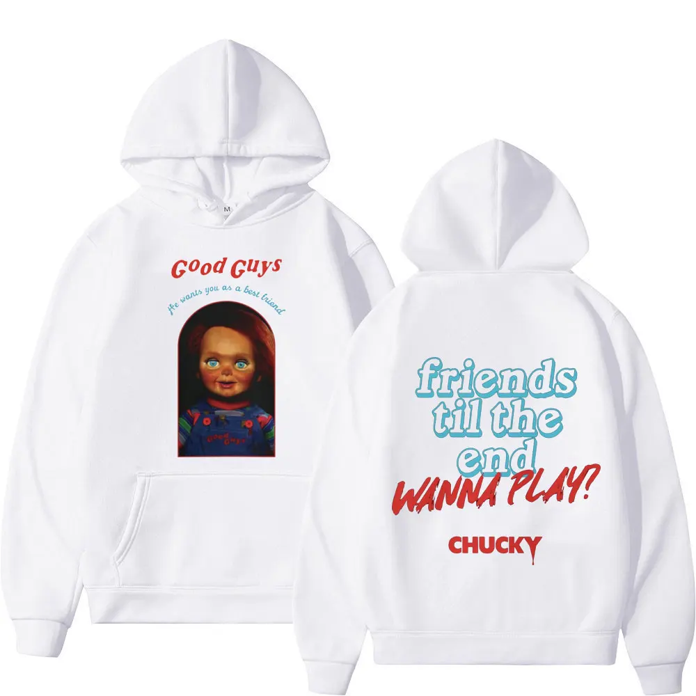 Horror Movie Child's Play Chucky Print Hoodie Men's Women Gothic Fashion Hooded Sweatshirts Street Trend Vintage Loose Pullovers