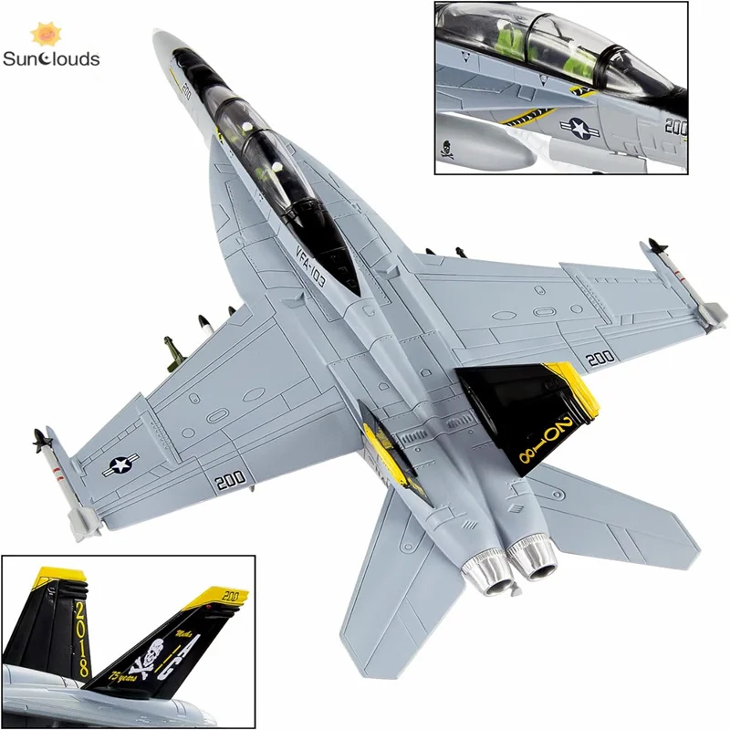 Fighter Jet Model 1/100 F-14 Tomcat Skeleton Fighter Plane Model Diecast Military Airplane Model for Collection and Gift