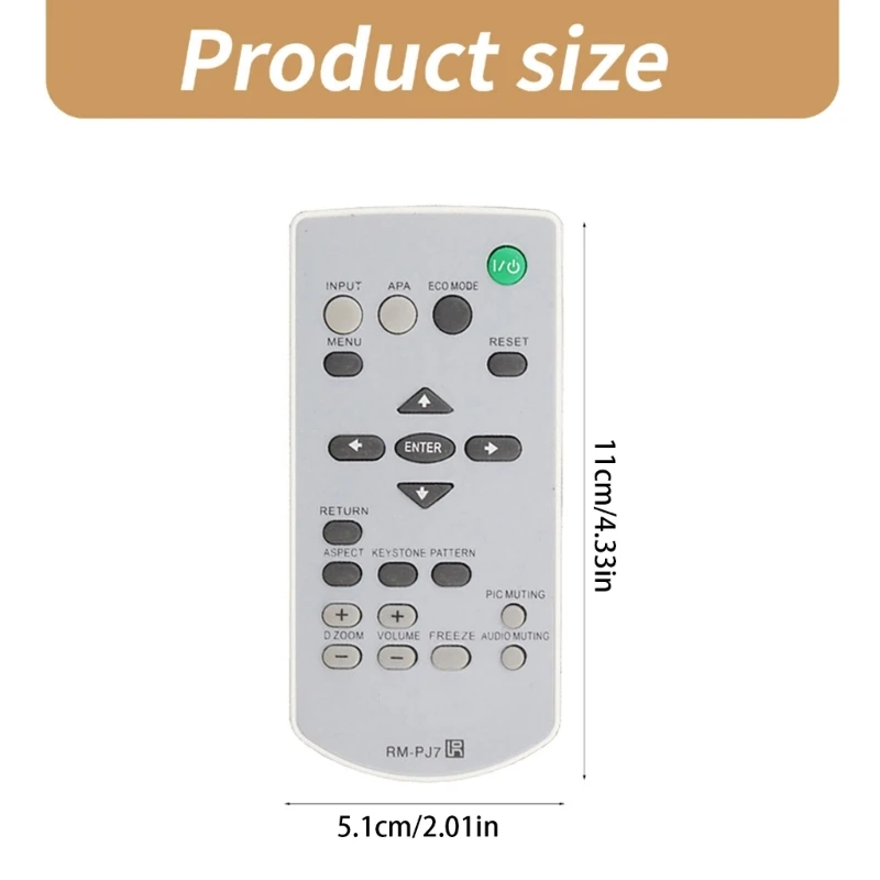 Convenient Remote Control Compatible for RMPJ7 RMPJ6/PJ10/PJ12/PJ17/PJ8 Multiple Projector Models Long Last Use