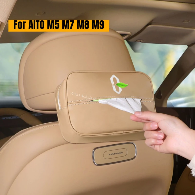 

Держатель для автомобильных салфеток для AITO M5 M7 M8 M9, подвесной диспенсер для бумажных полотенец, сумка-органайзер, защитный чехол, аксессуары