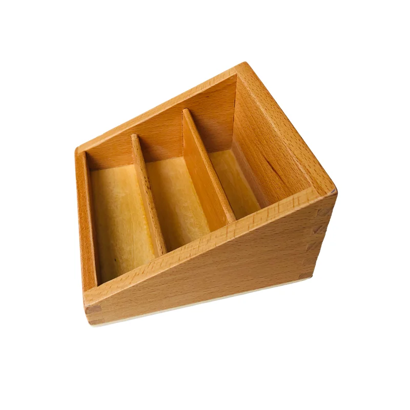 ถาดมอนเตสซอรี่สำหรับการ์ด 3 ส่วน ที่วางไม้สำหรับใส่หนังสือเรียน วัสดุการเรียนภาษา ชีววิทยา ภูมิศาสตร์ อุปกรณ์การศึกษา