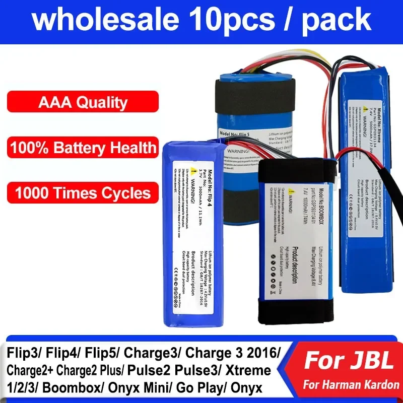 2022 Battery for JBL Flip Charge Xtreme 1 2 3 4 5 for Harman Kardon Onyx Mini Go Play Speaker Bateria  Xtreme1 Xtreme2  Charge3