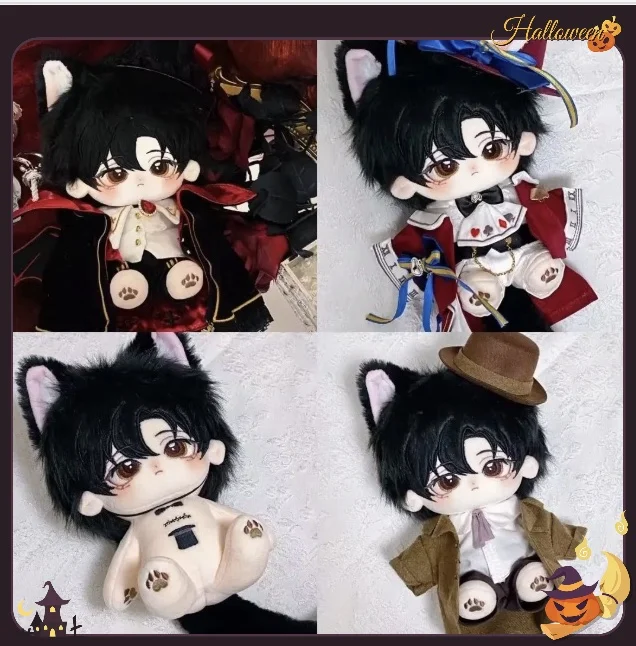 

Stuffed 20cm Lord of Mysteries Klein Moretti Cosplay Cute Plush Doll Toys for Kids With Skeleton Baby Dress-up Birthday Gifts
