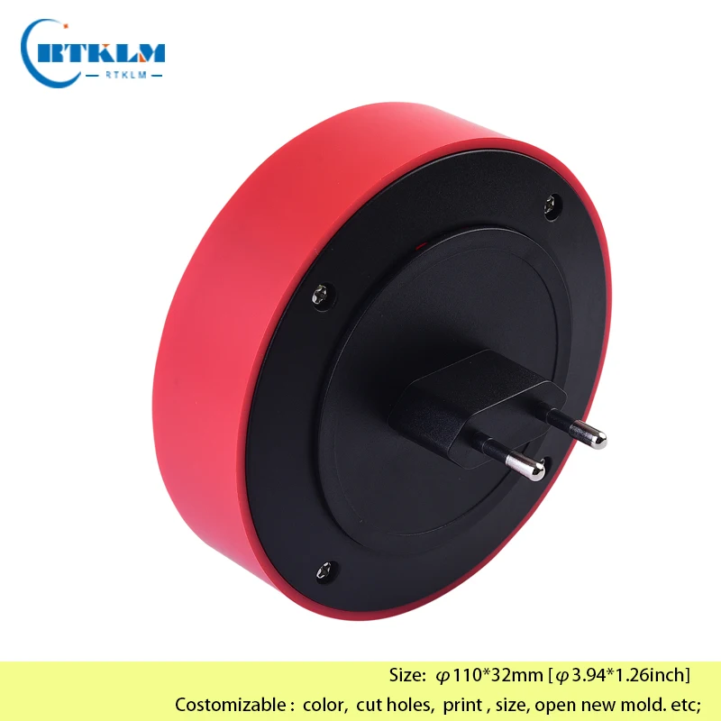 Wall-Mounted Junction Box DIY Round Eu plug housing plastic enclosure Plastic Electronics Enclosure 100*32mm