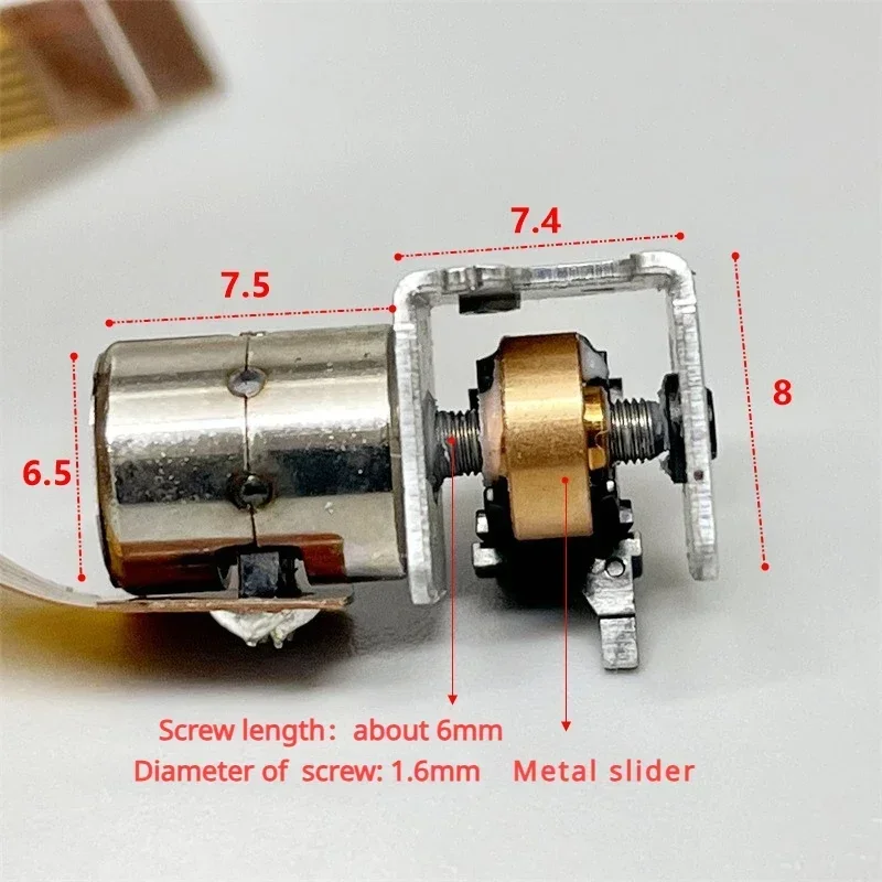 DC 5V Mini Precious 6.5mm Diameter Screw Slide Stepper Stepping Motor 2-phase 4-wire for Camera Lens Adjustment