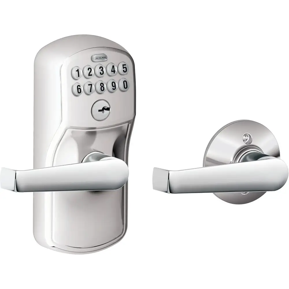 

E575 PLY 626 ELA Keypad Entry with Auto-Lock and Elan Levers, Brushed Chrome