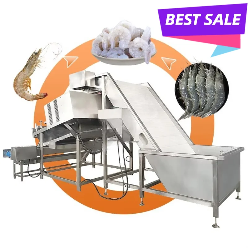 Automatic Stainless Steel Shrimp Peeling & Shell Removing Machine High Efficiency Processing Equipment Customized