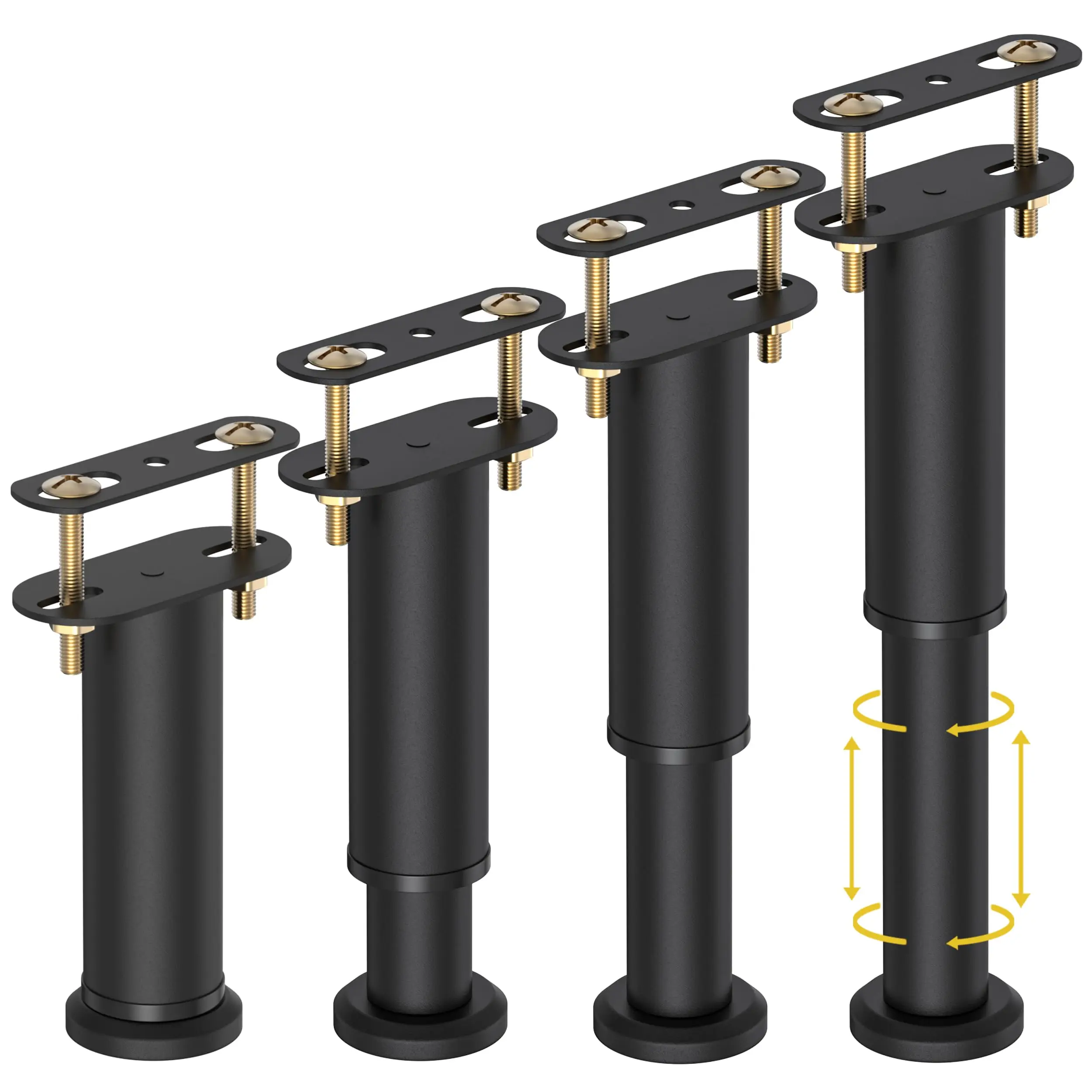 

4 Pcs Adjustable Height Bed Support Legs 7.08-13 Inch Heavy Duty Metal Center Legs For Bed Frame