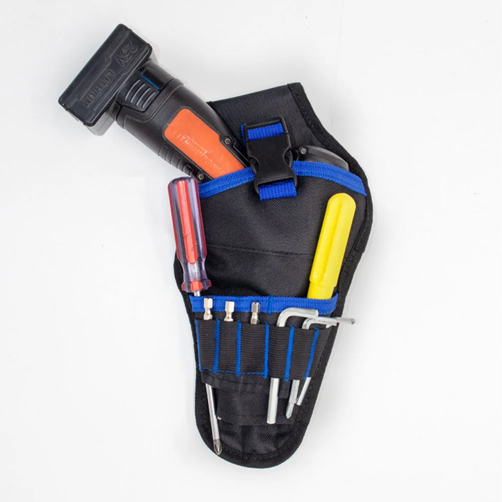 

1pc Tool Pouch Oxford Cloth Waterproof Durable Storage For Electric Drill Maintenance Worker Portable Tool Kit Waist Bag