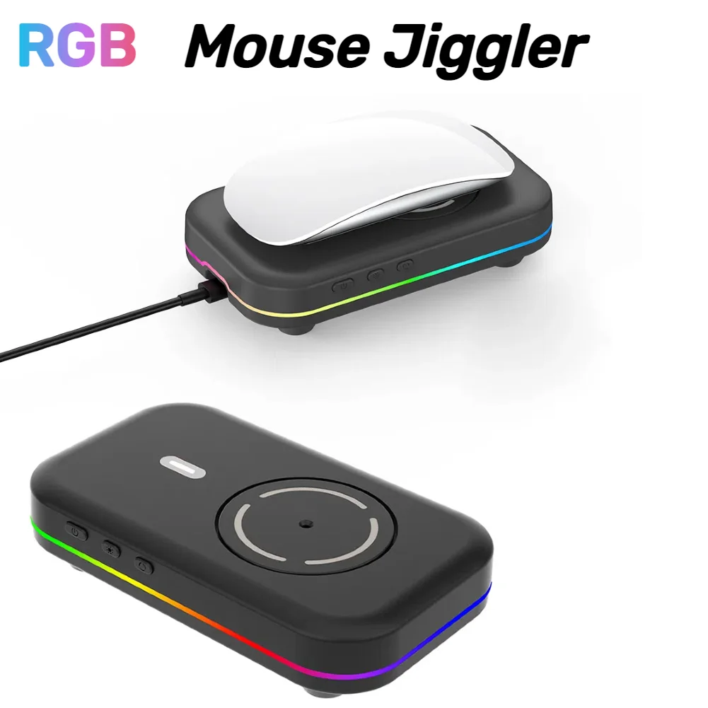 

Undetectable Automatic Mouse Wiggler with Adjustable Interval Timer Type-C Port No Software Required/Driver-Free Keeps PC Active