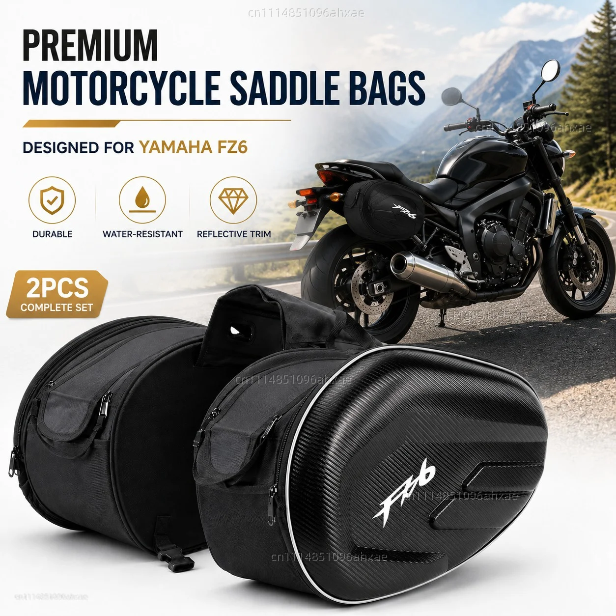 For Yamaha FZ6 FZ-6 ZF6N FZ6R FAZER All Year 2PCS Motorcycle Pannier Bags Luggage Saddle Bags Side Storage Fork Travel Pouch Box
