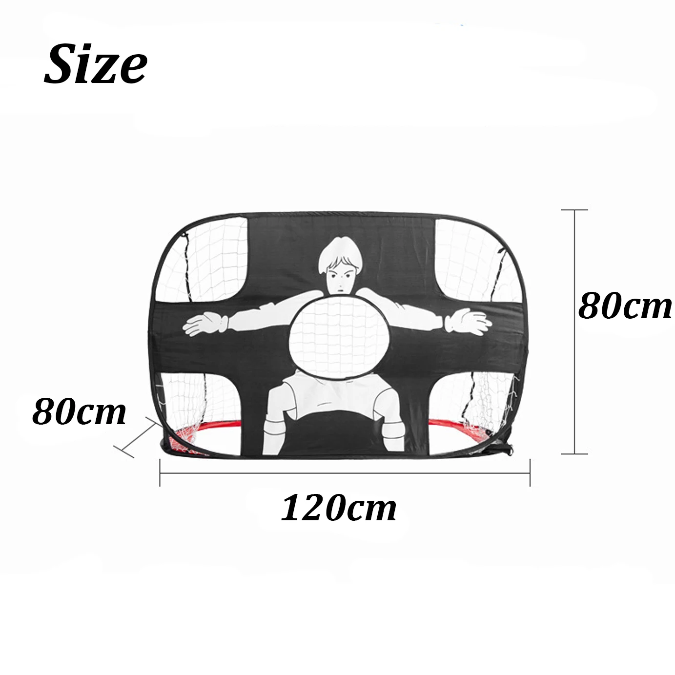Jogo líquido dobrável do objetivo do futebol com saco de transporte, pop-up, portátil, interno, exterior, prática do tiro, criança, 2 em 1