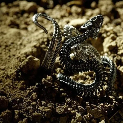 

Hip-hop Unique Retro Punk Style Snake Ring Exaggerated Men Jewelry Domineering S925 Silver Animal Men Ring African Jewelry