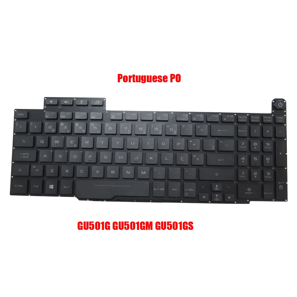 Laptop Keyboard For ASUS GM501G GM501GM GM501GS GU501G GU501GM GU501GS Portuguese PO Black With Backlit