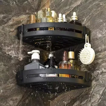 3/2/1 件裝強力黏膠免鑽孔淋浴置物架收納架升級防水浴室整理架洗髮毛巾架壁掛式 8 最佳銷售 浴室配件 - №1