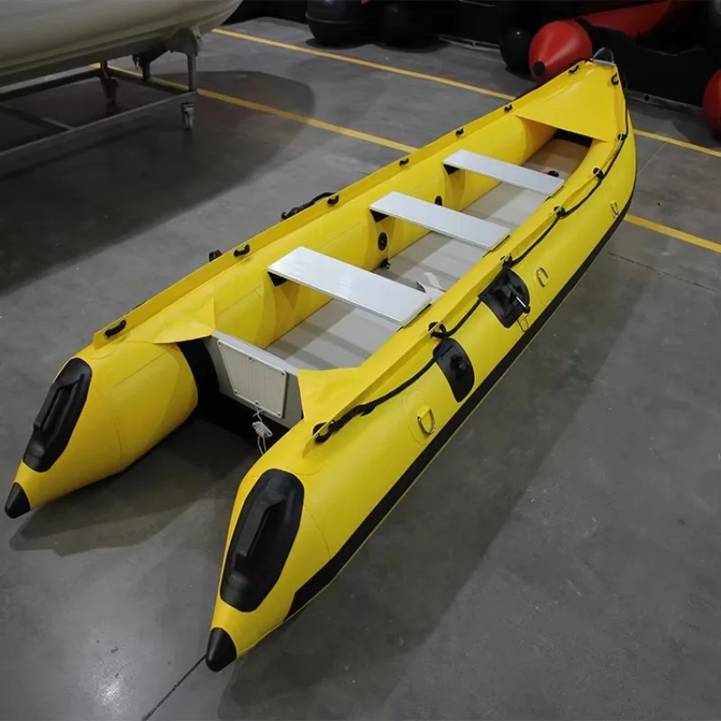 PVC inflatable  canoe kayak fishing boat fiberglass assault boat fire rescue