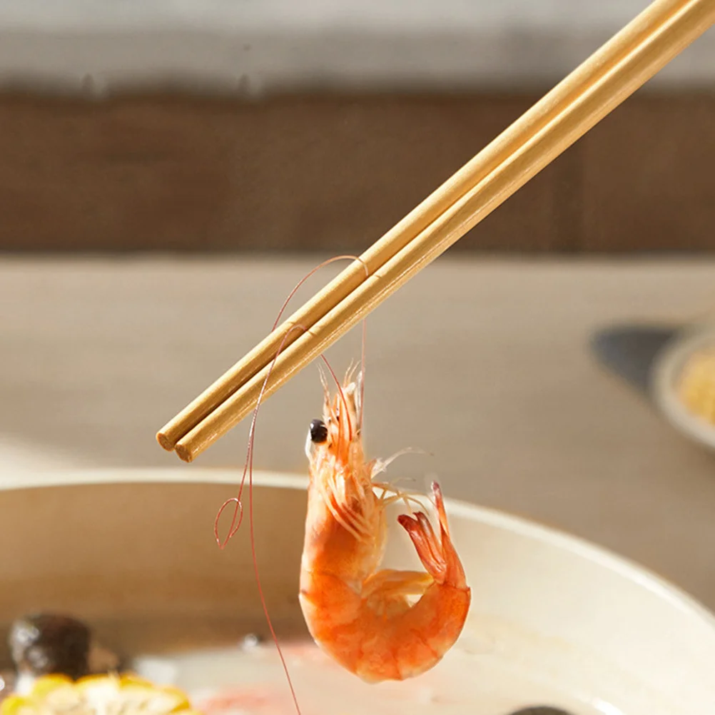 

2Pairs Extra Long Cooking Chopsticks for Hot Pot Frying Noodles Barbecue Steam Cooking Chinese Wooden Reusable Long Chopsticks