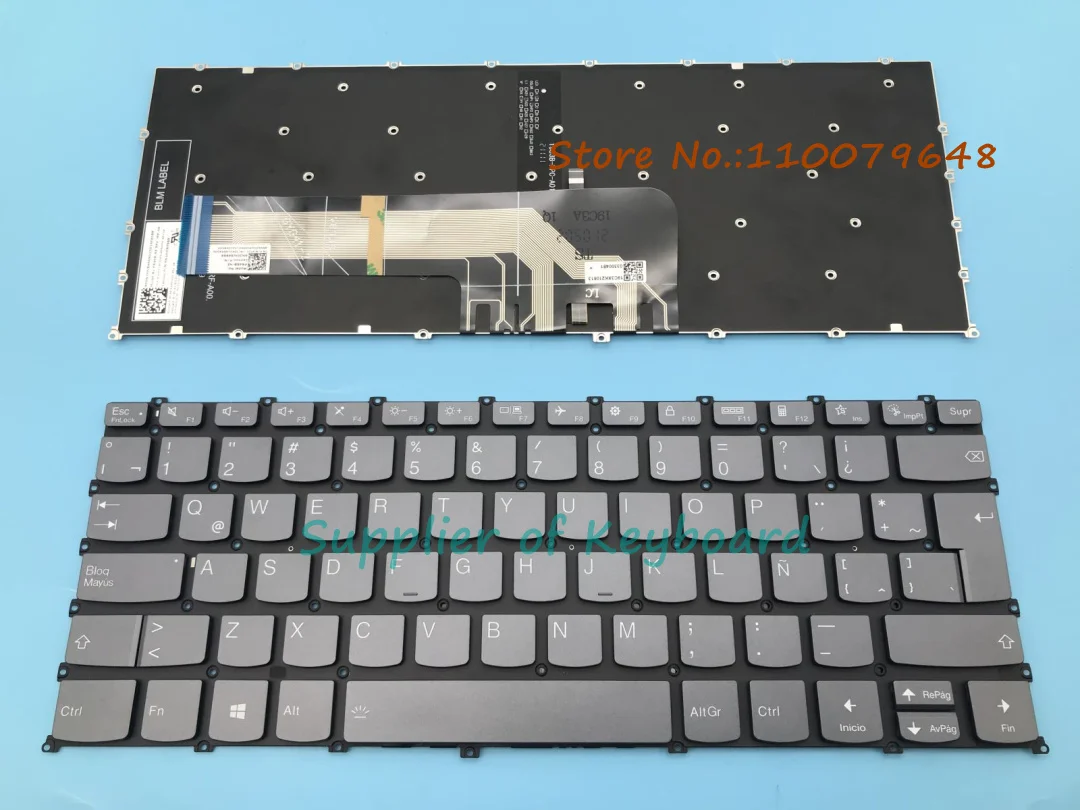 Imagem -03 - Teclado Portátil Retroiluminado para Lenovo Flex 514are05 5-14iil05 5-14itl05 V14 G2-al Francês Latim Espanhol Reino Unido Português Novo