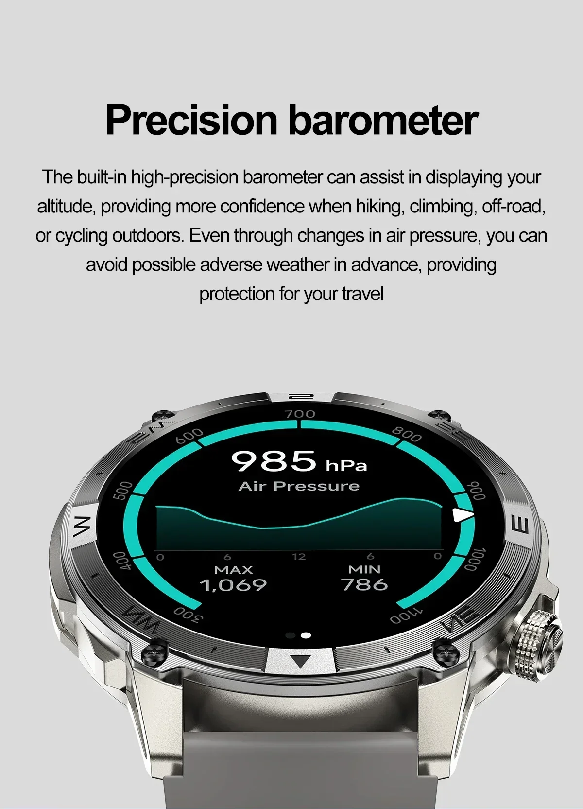 VWAR T-Rex 3 PRO Militärische IP68 Wasserdichte Smartwatch für Herren, Outdoor-Fitness-Tracker, Bluetooth-Anruf, Eingebautes GPS, Sport-Smartwatch – Detail 7