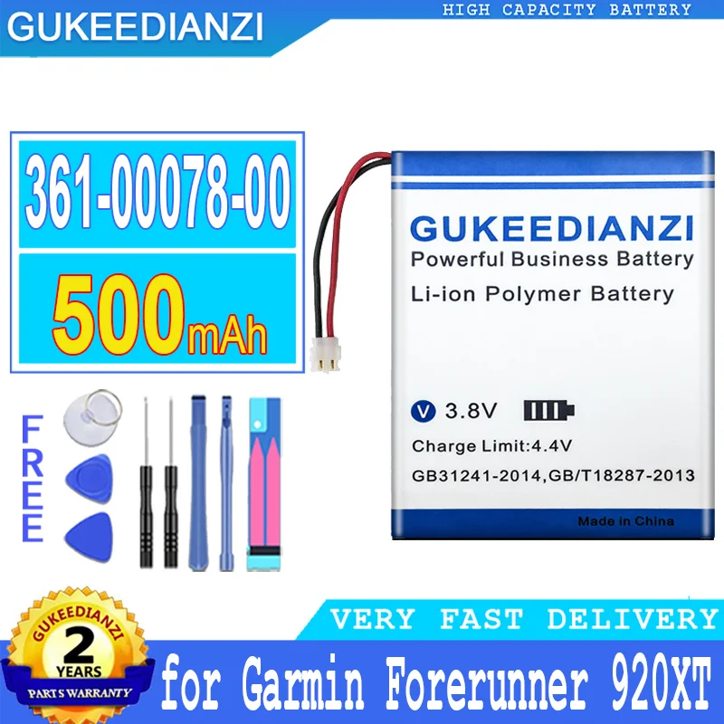 

Аккумулятор большой мощности на 500mAh аккумулятор GUKEEDIANZI 361-00078-00 для Garmin Forerunner 920XT