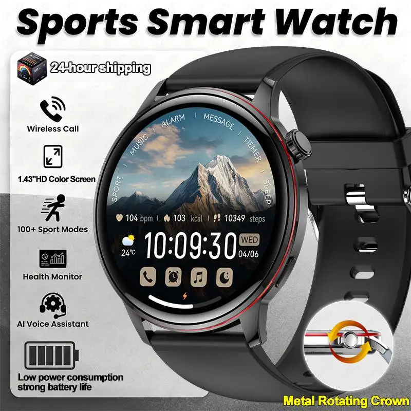 

2026 New Smart Watch Sports Mode Voice Control Health Monitoring Sleep Low Energy Consumption Men And Women Sports Smart Watch