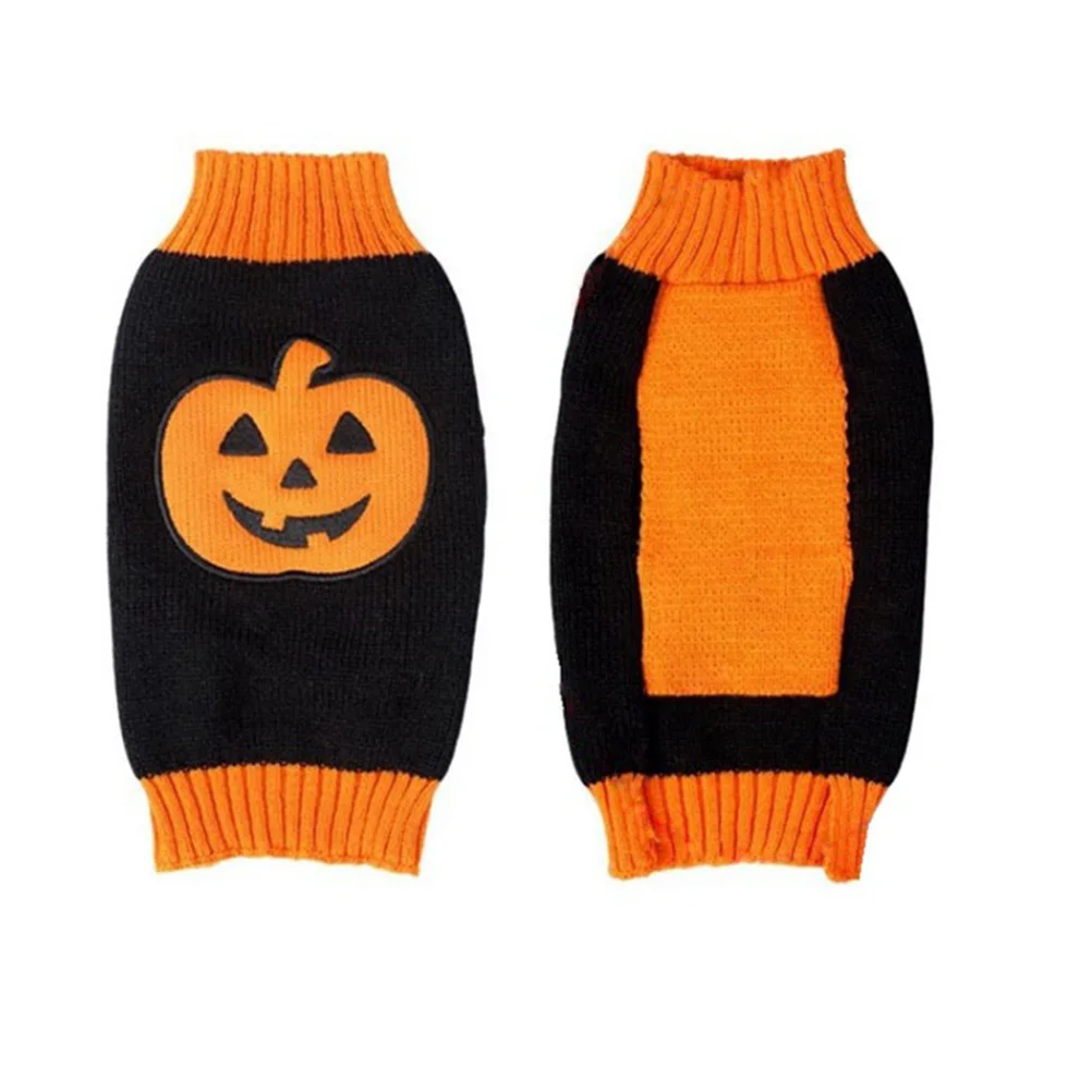 

Jumpers Turtleneck Sweater Tiny Small Dog Halloween Outfits for Dogs Pumpkin Large