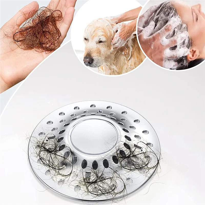 【フラッシュセール】2 in 1 浴槽ストッパー 排水ヘアキャッチャー付き、デュアル濾過付き詰まり防止浴槽ストッパー、1.4-2.0インチ排水管用