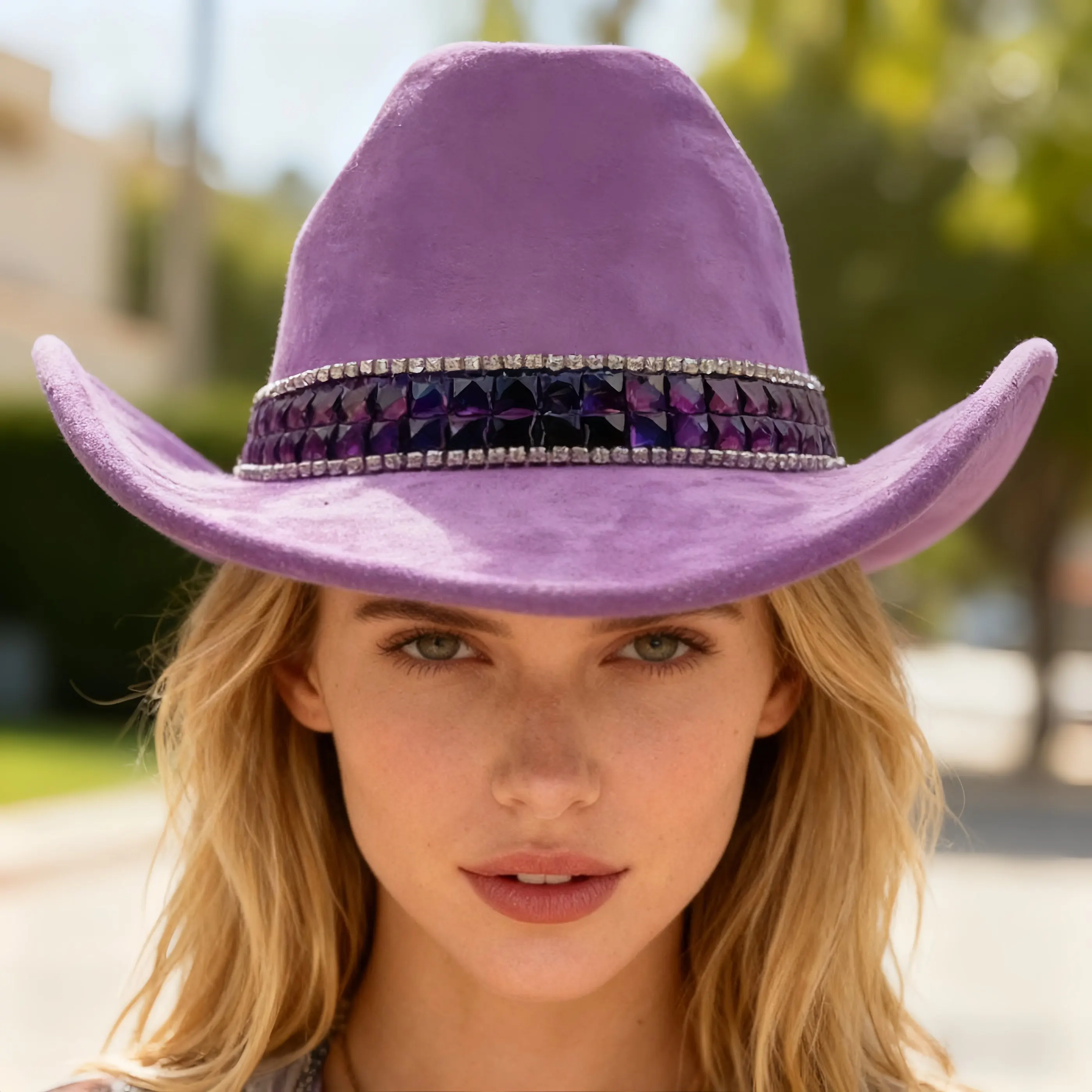 HongLuan Costume Hat Adult, Cowboy Hats Rhinestone for Woman, Cowboy Cosplay Female Accessories & Cowgirl Cap