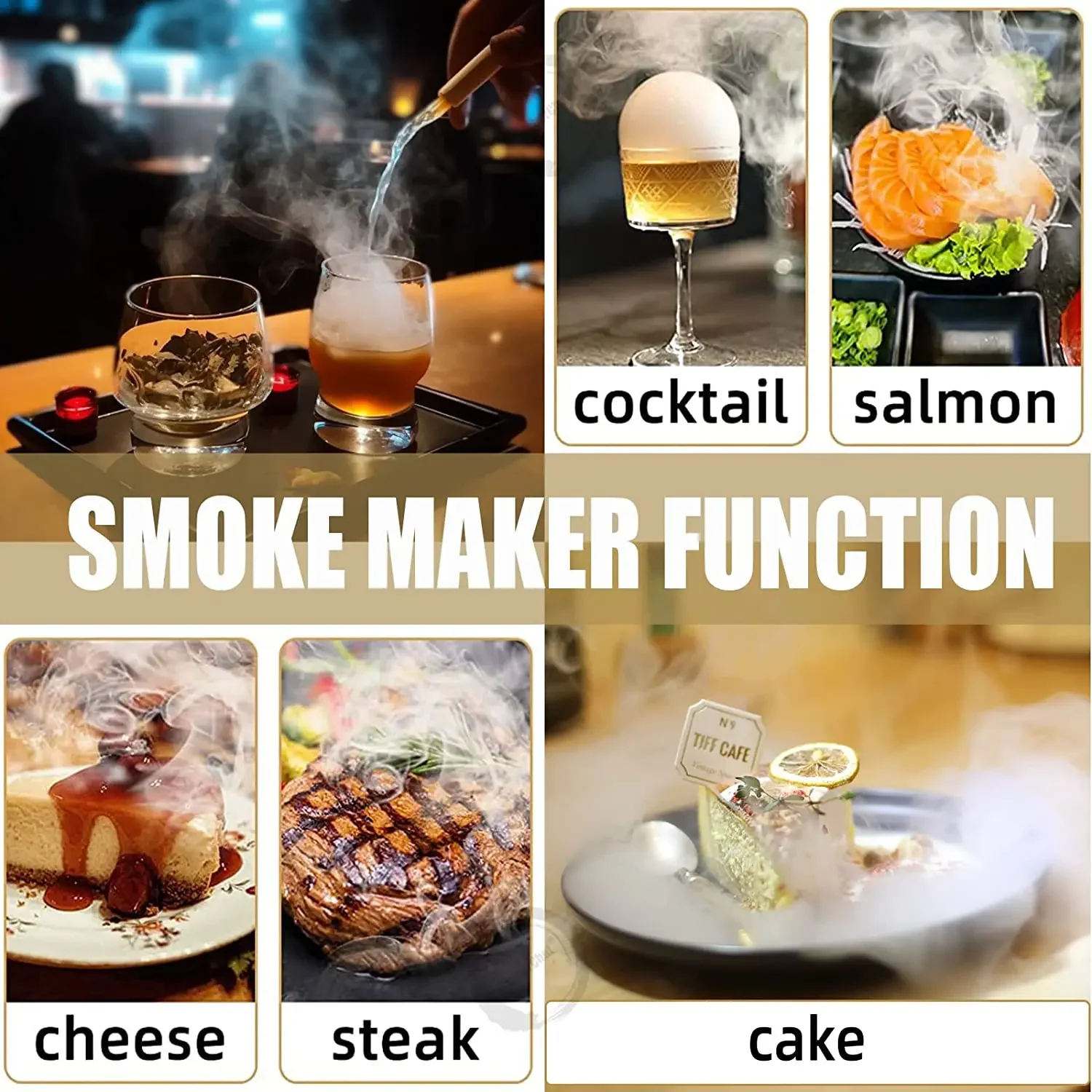 Bar Wine Mixer Cocktail Smoked Bubble Gun Smoke Making Machine Smoke Gun Molecular Cuisine Milk Tea and Coffee Bubble Machine