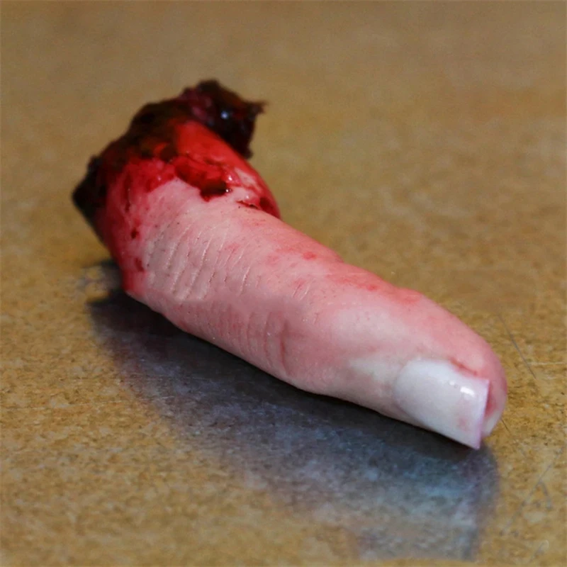 Halloween Broken Finger Fake Broken Finger Solid Horror Halloween Bloody Fake Finger Simulated Bloody Finger For Scaring