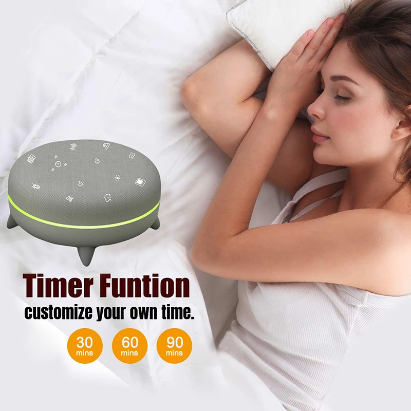 New Arrival 7 Relaxing & Soothing Nature Sounds Machine White Noise Sound Machine Sleep Therapy and Speaker for Kids Adults