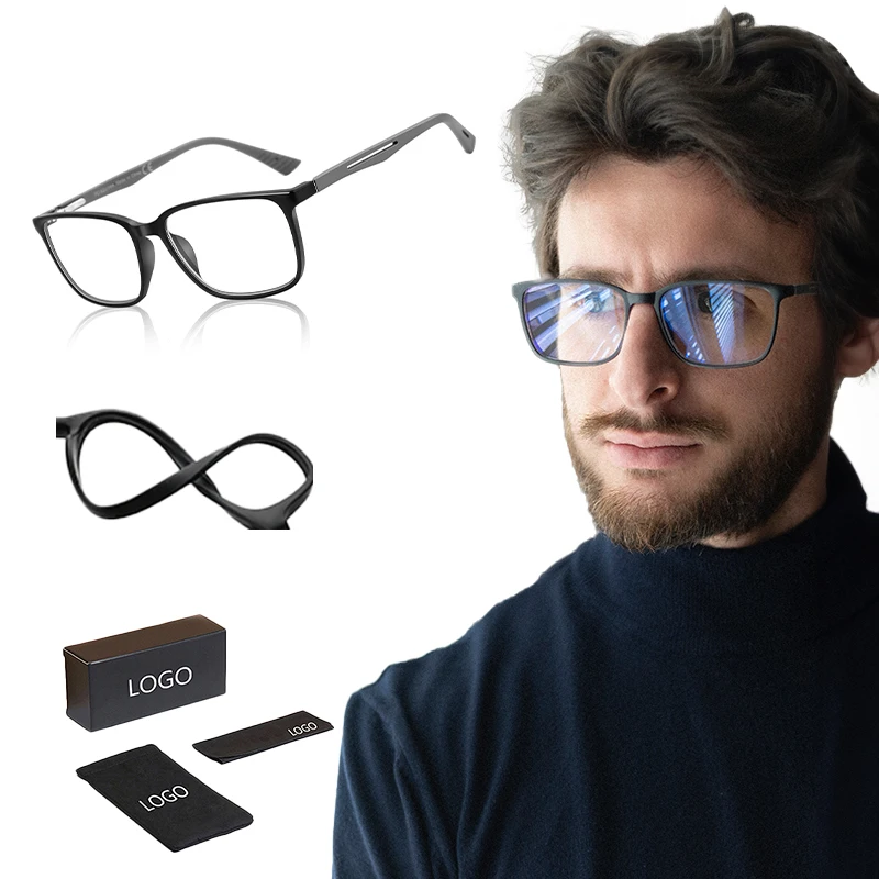 Anti Blue Light Reading Glasses Unisex Ultra Flexible TR90 Rectangle Frame Computer Readers New Trendy Eyewear For Men Women