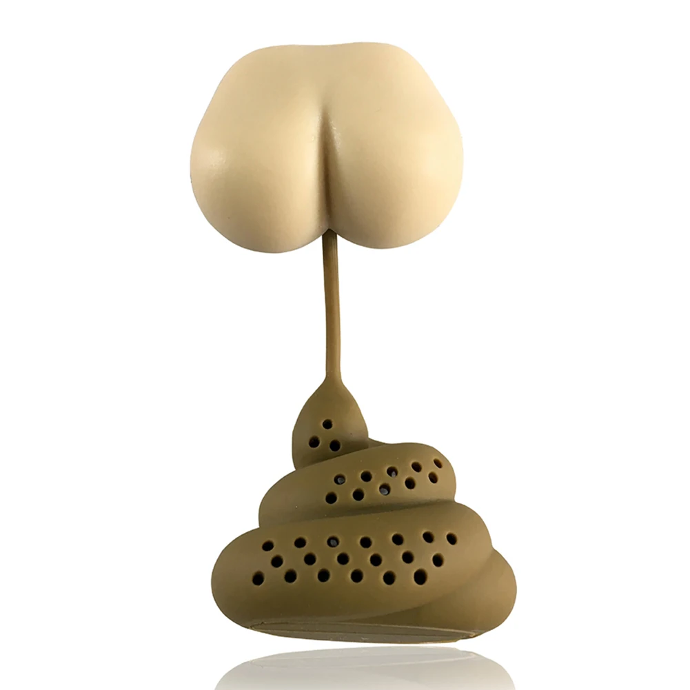 

Silicone Tea Strainer Poop-shaped Reusable Brewing Medicine Spice Coffee Filter Tea Leaf Infuser Office Kitchen Supplies