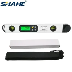 SHAHE Vertical Horizontal Dual Spirit Level 16 Inch 0-225° Digital Angle Gauge Digital Inclinometer Protractor Angle Finder