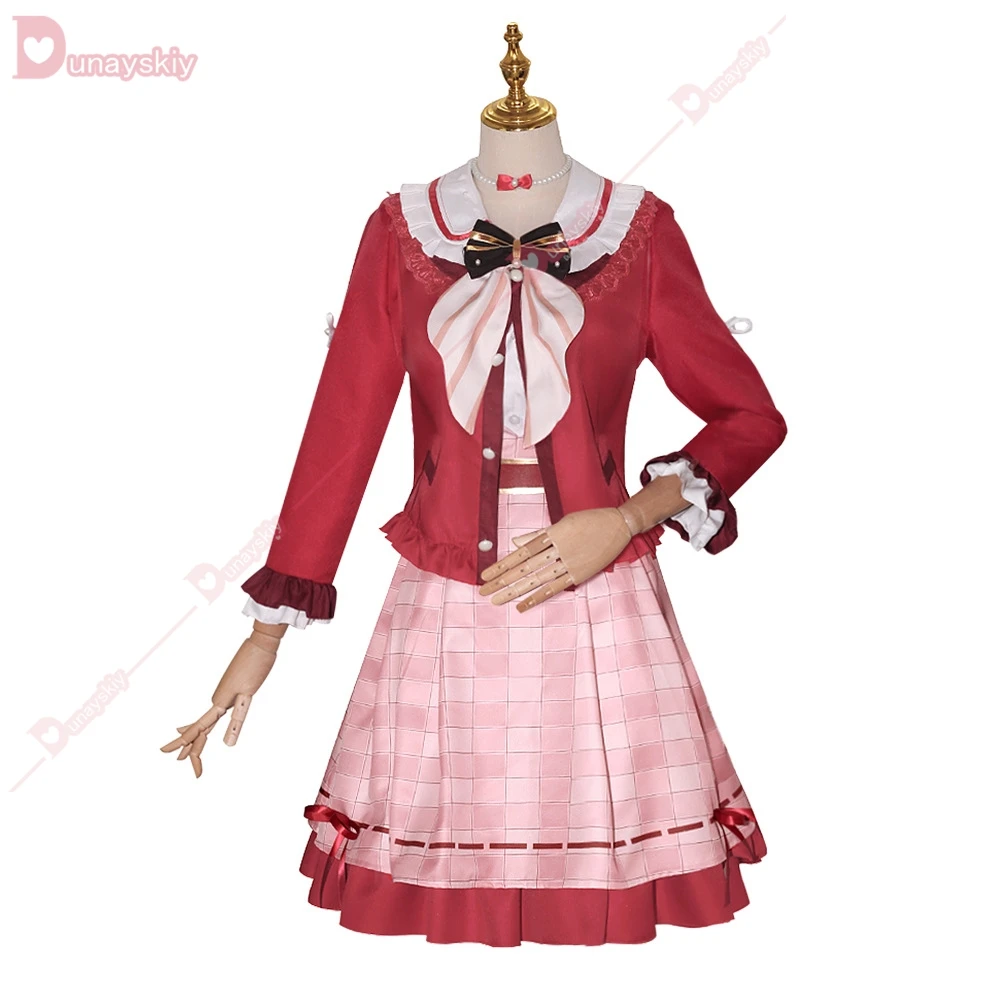 لعبة Genshin تأثير Sangonomiya Kokomi تأثيري زي للنساء ، ملابس يومية غير رسمية ، معطف ، قميص ، تنورة ، قلادة ، بدلة أنيمي ، شعر مستعار