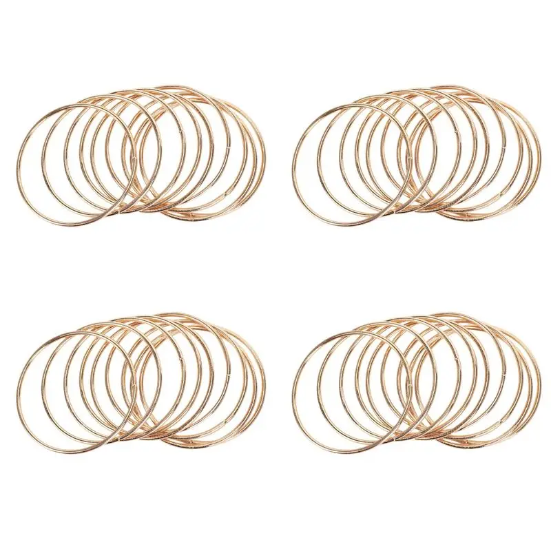 ABKW-40 Pack 3 Inch Gold Dream Catcher Metal Rings Hoops Macrame Ring For Dreamcatchers And Crafts