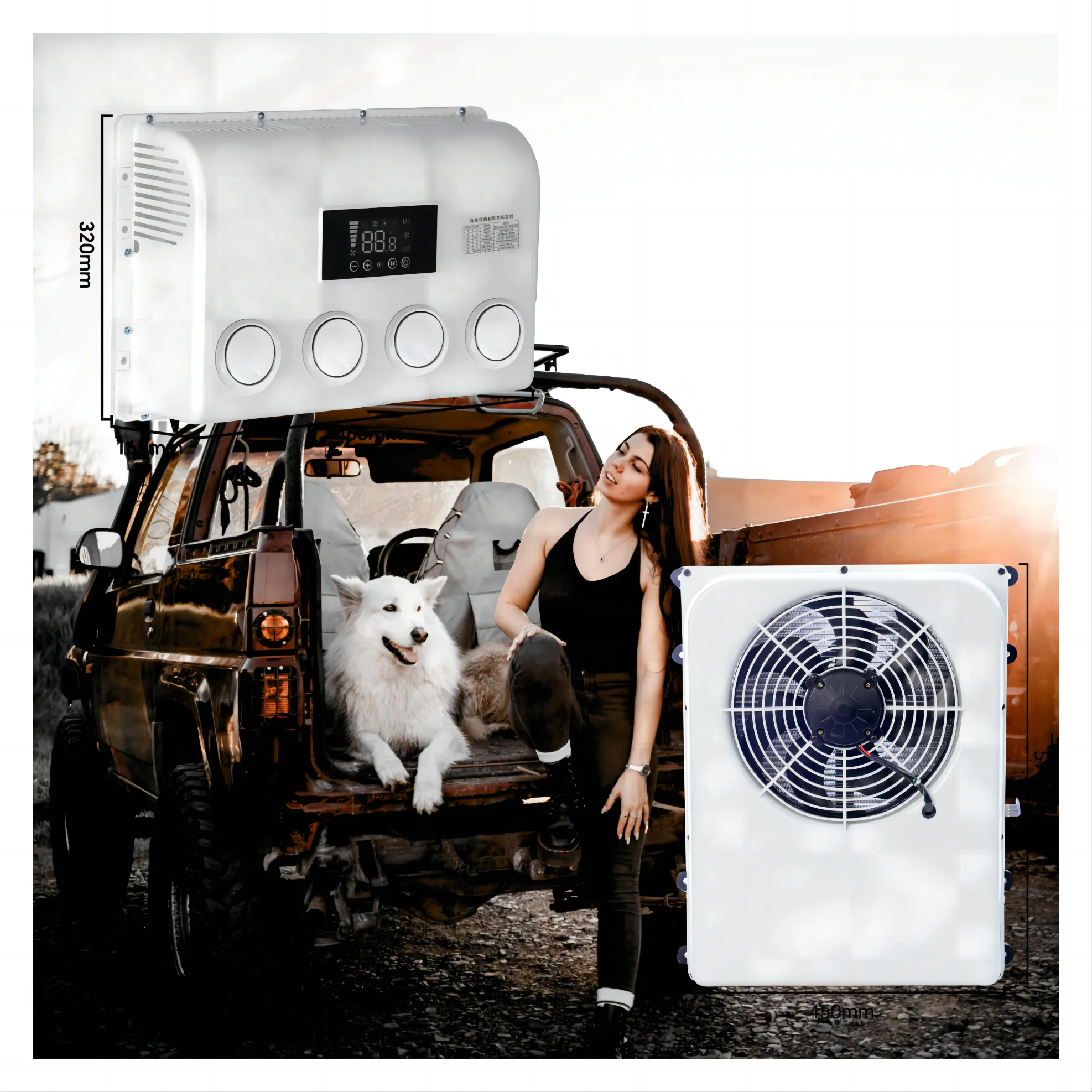 

AC.161.078 Сплит 12 В Парковочный кондиционер 24 В Грузовик Блок переменного тока Питание от аккумулятора Электрический транспорт Автомобильные фургоны Автоматический парковочный охладитель