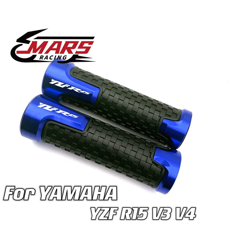 For YAMAHA new YZF-R15 V3 V4 YZF R15V3 R15V4 Motorcycle Accessories 22mm Hand Grips Rubber Gel Handle Grip Handlebar YZFR15 logo