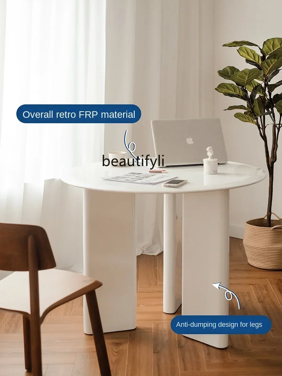 

11841zqModern round Table Solid Wood Dining Table Home Nordic Simple Light Luxury Large Dining Table Italian round