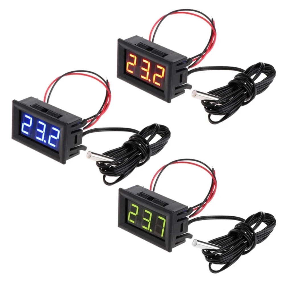 3-5 STKS Hoge Precisie LED Digitale Temperatuursensor Module Meter Detector Thermometer Tester Panel Gauge Temperatuur Instrument