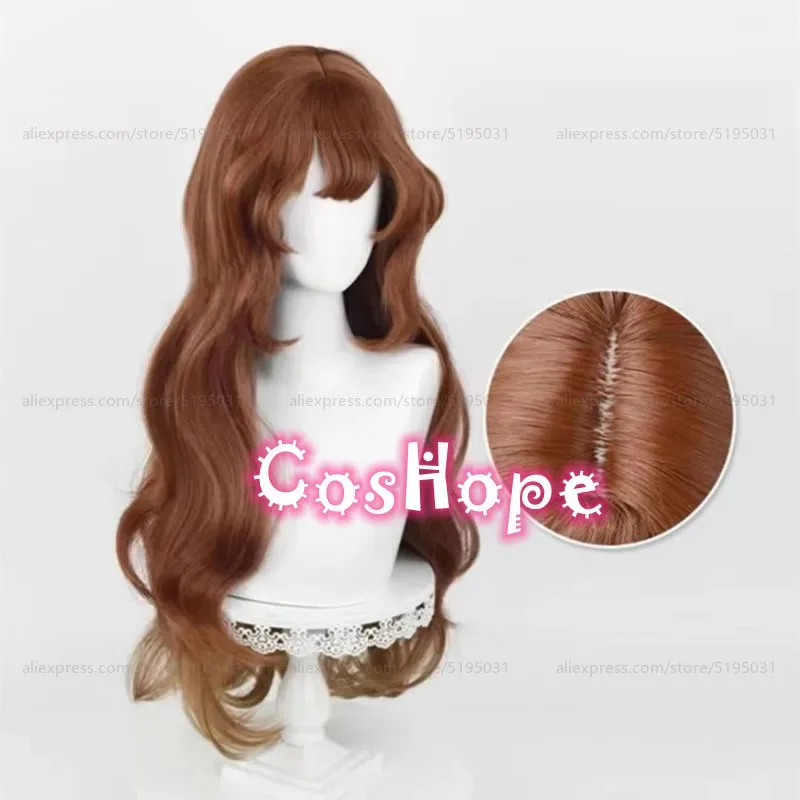 فتاة صغيرة Eurydice 78cm طويل مجعد بني أصفر أنيمي شعر مستعار تأثيري مقاومة للحرارة بيروكات صناعية