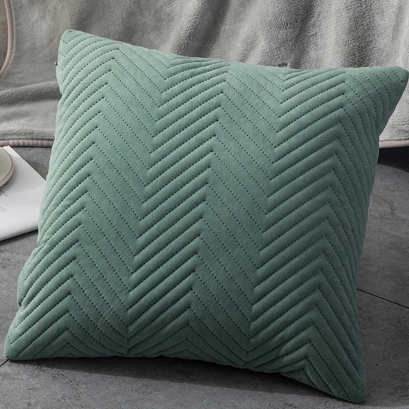 Quilted Velvet Pillow Cover 18